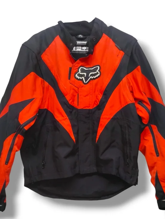 FOX RACING - Men's Black & Red 360 Convertible Motorcycle Riding Jacket Medium - Picture 3 of 6